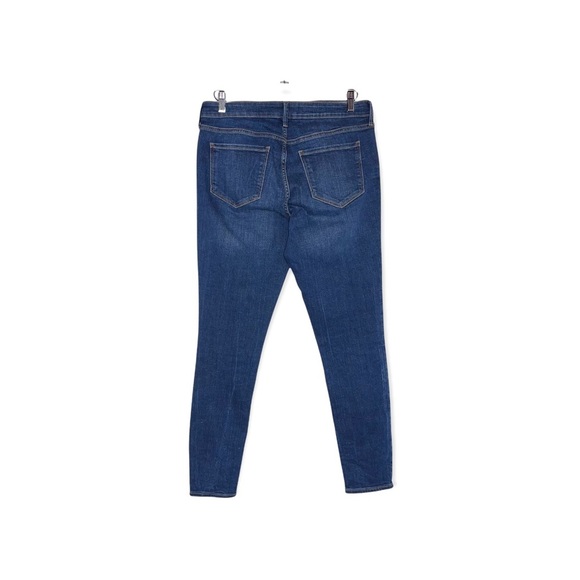 OLD NAVY Blue Distressed Rockstar Super Skinny Mid-Rise Jeans 10 Long - Picture 6 of 6